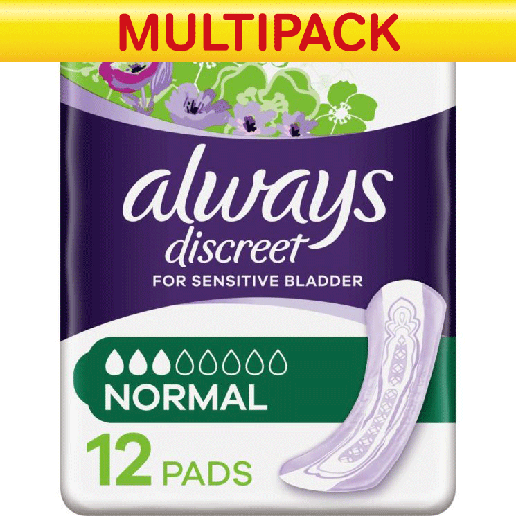Always Discreet Incontinence Pads Normal 12, Toiletries