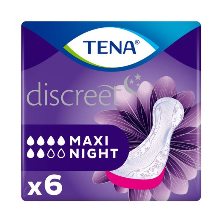 TENA Discreet - Maxi - Night - 3 Packs of 6, TENA Lady Maxi Night